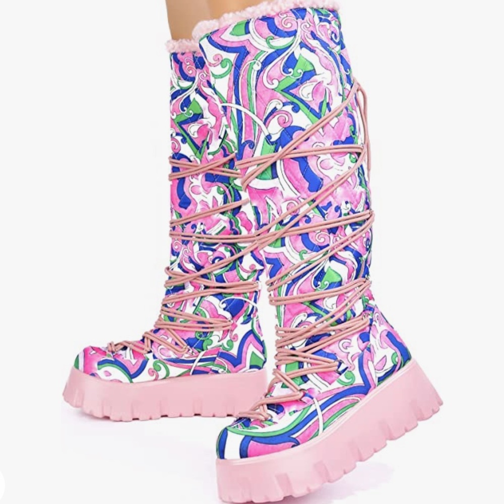 POKER - PRINT - BOOTS by CAPE ROBBIN SZ 9